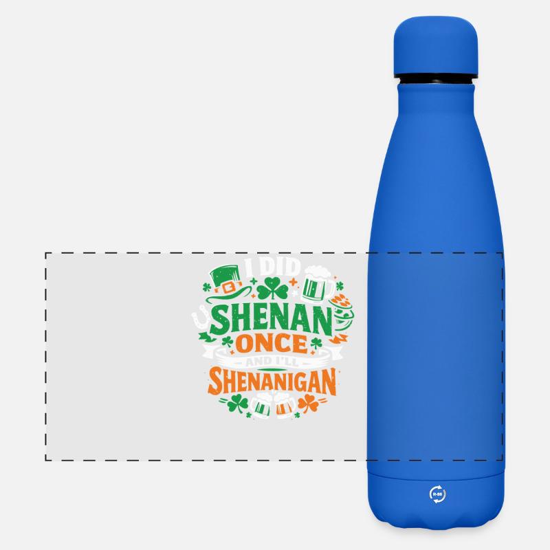 Prêt devant les bêtises | La Saint-Patrick - Gourde isotherme panoramique mate 500 ml - bleu roi