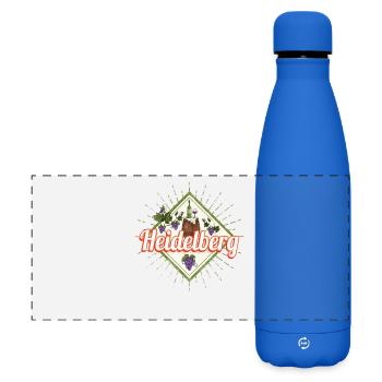 Heidelberg am Neckar Germany Retro Souvenir - Matte Panoramic Thermal Bottle 500 ml - royal blue - Front