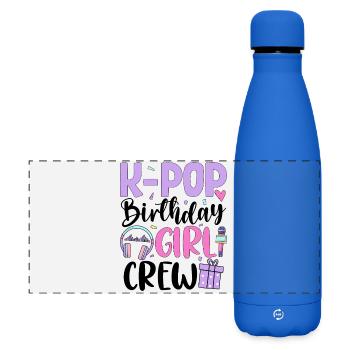 K Pop Birthday Girl Crew - Matte Panorama Isolierflasche 500 ml - Königsblau - Vorne