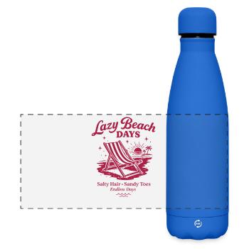 Lazy Beach Days Shirt Summer Vacation Vibes - Matte Panorama Isolierflasche 500 ml - Königsblau - Vorne