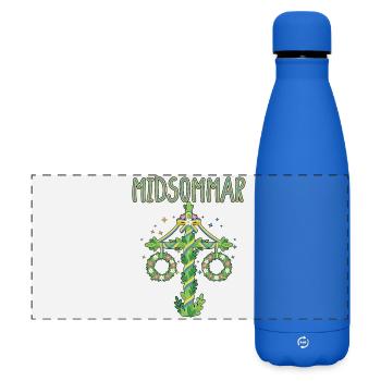 Litha Pagan: Sommersonnenwende, Mittsommer, Mittsommer, Mittsommer. - Matte Panorama Isolierflasche 500 ml - Königsblau - Vorne