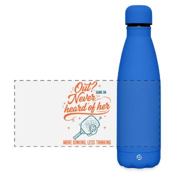 Pickleball-lustiger Spieler liebt Pickle Ball niemals - Matte Panorama Isolierflasche 500 ml - Königsblau - Vorne