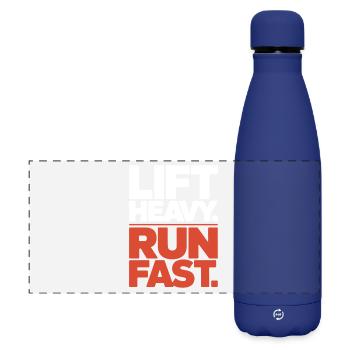 Entraînement Lourd Course Rapide Salle de sport Entraînement Fitness - Gourde isotherme panoramique mate 500 ml - bleu foncé  - Devant