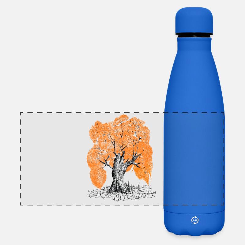 MJR - Orangenbaum - Matte Panorama Isolierflasche 500 ml - Königsblau