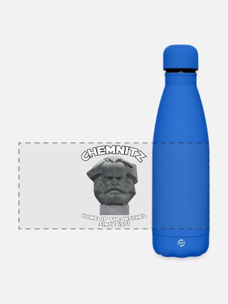 Chemnitz home of the Nischel - Matte Panorama Isolierflasche 500 ml - Königsblau
