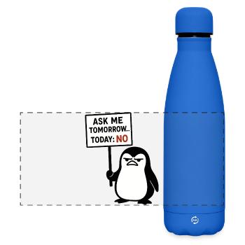 Type de carte postale humoristique avec cafard - Gourde isotherme panoramique mate 500 ml - bleu roi - Devant