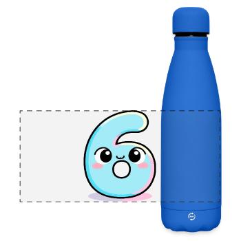 Six adorable cake - Matte Panoramic Thermal Bottle 500 ml - royal blue - Front