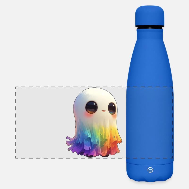 Creepy Cute Rainbow Ghost - Matte Panorama Isolierflasche 500 ml - Königsblau