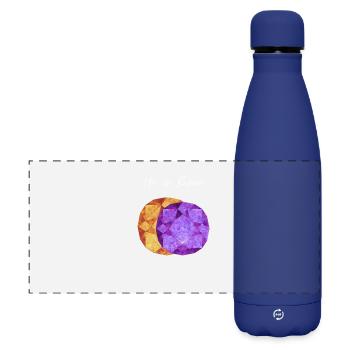 He is Risen Geometric Gem - Matte Panoramic Thermal Bottle 500 ml - dark blue  - Front