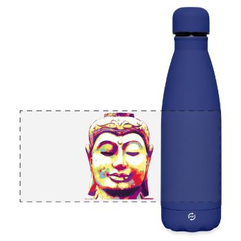 Buddha - Matte Panorama Isolierflasche 500 ml - Dunkelblau  - Vorne