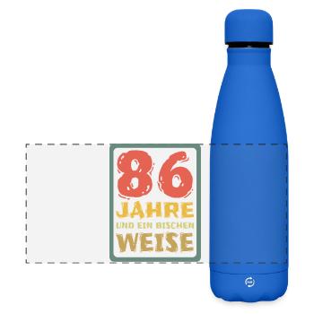 Age 86 - Matte Panoramic Thermal Bottle 500 ml - royal blue - Front