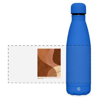 Peace & Harmony - Matte Panorama Isolierflasche 500 ml - Königsblau - Vorne