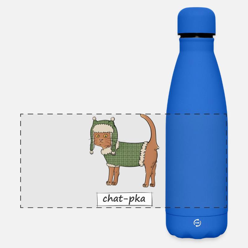 Chat-pka - Matte Panorama Isolierflasche 500 ml - Königsblau