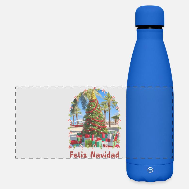 Feliz Navidad - spanische Weihnachten - Matte Panorama Isolierflasche 500 ml - Königsblau