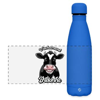Vachement Bretonne T-shirt Humour Fierté Bretagne - Gourde isotherme panoramique mate 500 ml - bleu roi - Devant