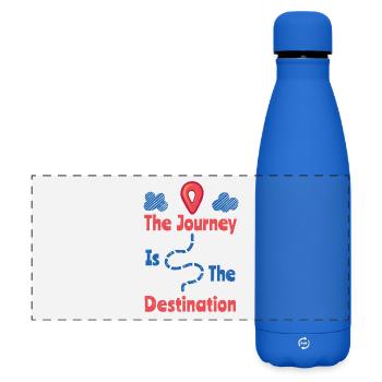 The Journey Is The Destination - Matte Panoramic Thermal Bottle 500 ml - royal blue - Front