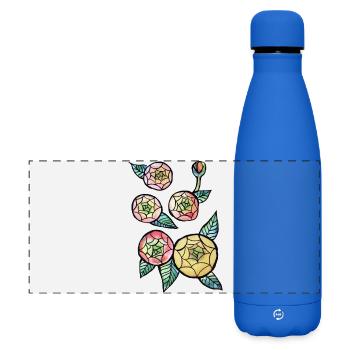 Stained Glass Bloom Trio - Matte Panoramic Thermal Bottle 500 ml - royal blue - Front