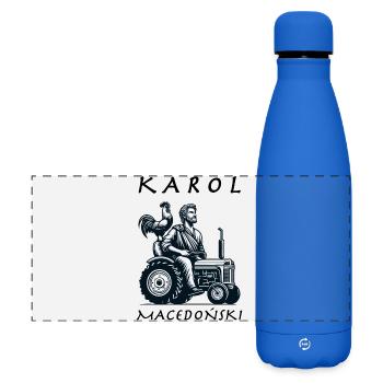 Karl von Makedonien Memes - Bauernprotest 2024 - Matte Panorama Isolierflasche 500 ml - Königsblau - Vorne