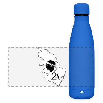 Corse du sud - Gourde isotherme panoramique mate 500 ml - bleu roi - Devant