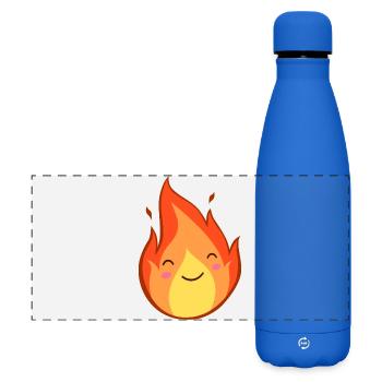 Chaleur du motif animal de feu - Gourde isotherme panoramique mate 500 ml - bleu roi - Devant