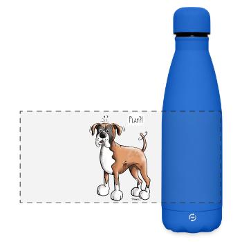 Deutscher Boxer Play - Matte Panorama Isolierflasche 500 ml - Königsblau - Vorne