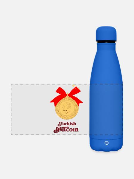 Türkischer Bitcoin - Matte Panorama Isolierflasche 500 ml - Königsblau