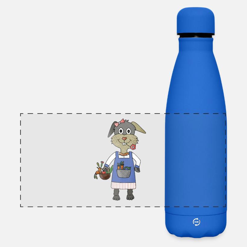 Moerchen Hase Frische vom Feld - Matte Panorama Isolierflasche 500 ml - Königsblau