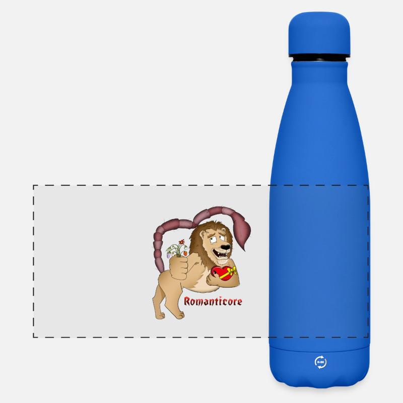Design romantique de Manticore - Gourde isotherme panoramique mate 500 ml - bleu roi