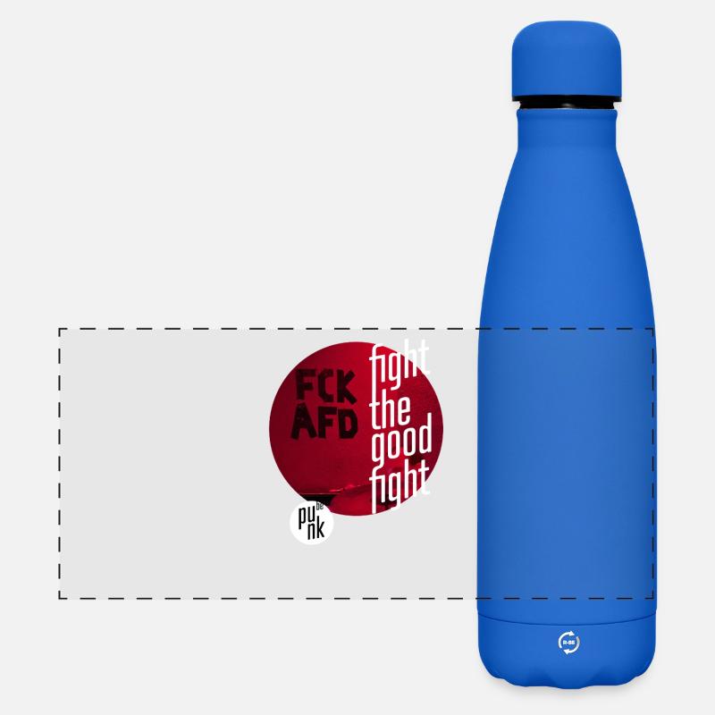 ThinkBick_Fight_the_good_fight_2026_3 - Matte Panorama Isolierflasche 500 ml - Königsblau