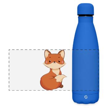 Renard - Gourde isotherme panoramique mate 500 ml - bleu roi - Devant