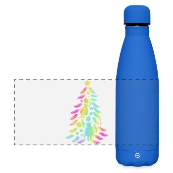 Weihnachtsbaum Nussknacker - Matte Panorama Isolierflasche 500 ml - Königsblau - Vorne