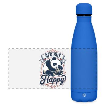 AFK Panda Thème Happy Gaming - Gourde isotherme panoramique mate 500 ml - bleu roi - Devant