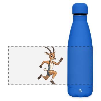 Laufender Hirschathlet im Tanktop - Matte Panorama Isolierflasche 500 ml - Königsblau - Vorne