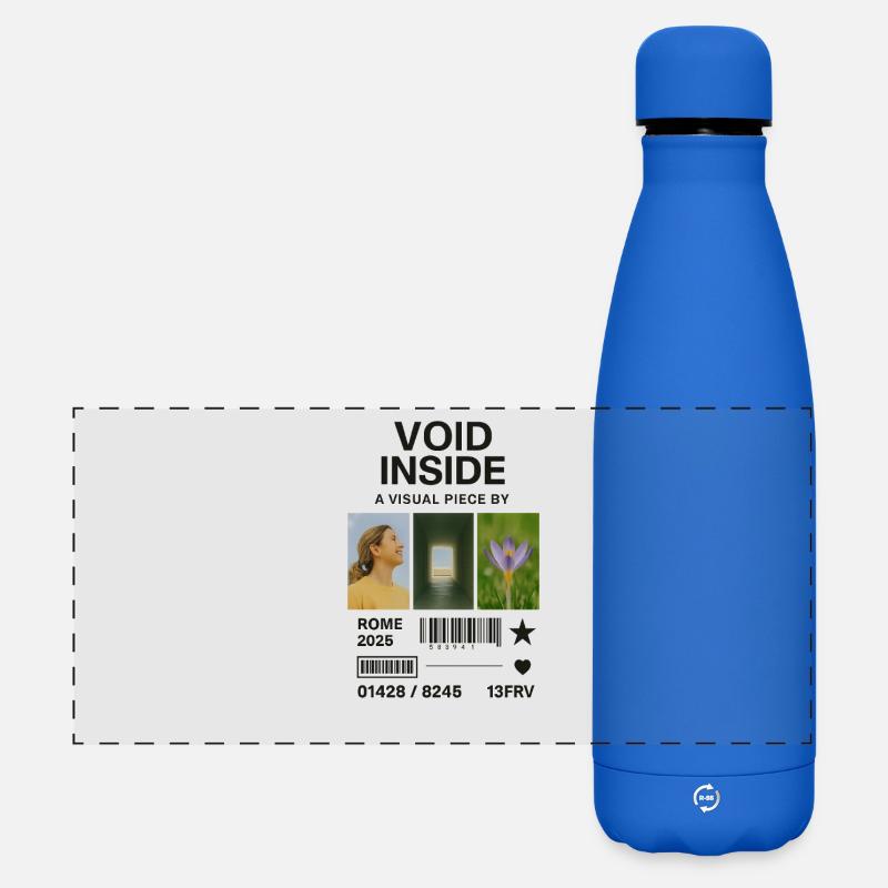 Inner Void: Collage Light Flower - Matte Panoramic Thermal Bottle 500 ml - royal blue