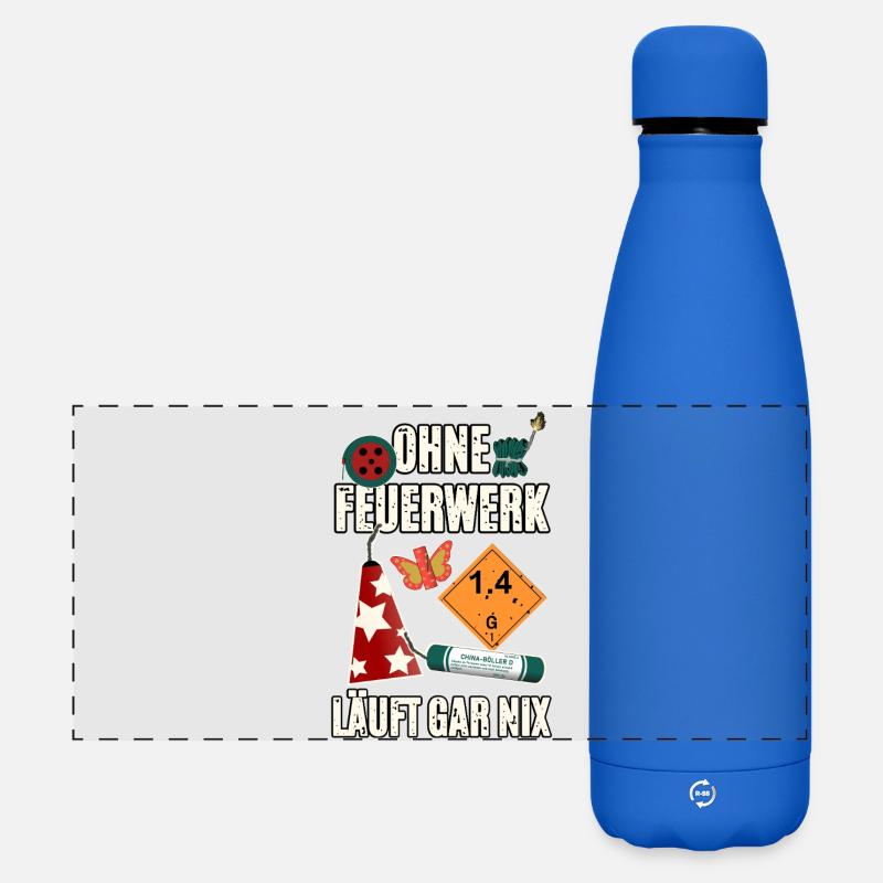 Nothing happens without fireworks - Matte Panoramic Thermal Bottle 500 ml - royal blue