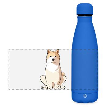 Hokkaido Chien Maman Japonais Chien Lover Cadeau - Gourde isotherme panoramique mate 500 ml - bleu roi - Devant