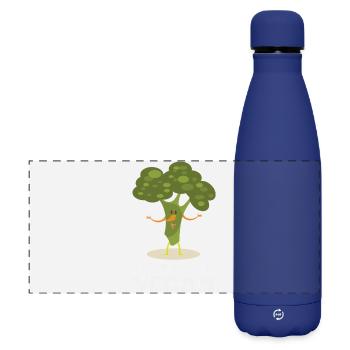 The Future is Vegan - Matte Panoramic Thermal Bottle 500 ml - dark blue  - Front