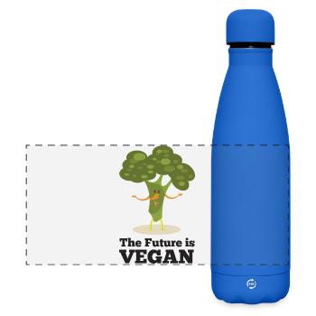 Die Zukunft ist vegan - Matte Panorama Isolierflasche 500 ml - Königsblau - Vorne