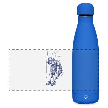 Blau Marionettenpuppenbild - Matte Panorama Isolierflasche 500 ml - Königsblau - Vorne