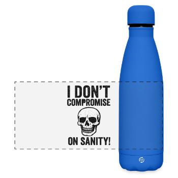 I Don't Compromise on Sanity Skull - Matte Panoramic Thermal Bottle 500 ml - royal blue - Front