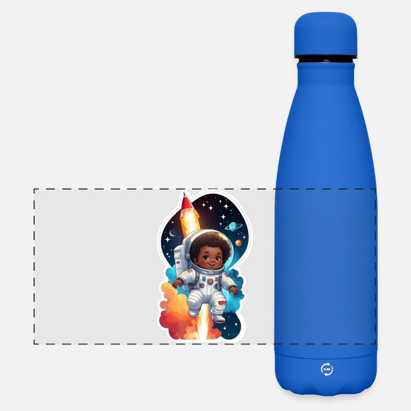 Astronaut Child Universe All - Matte Panoramic Thermal Bottle 500 ml - royal blue