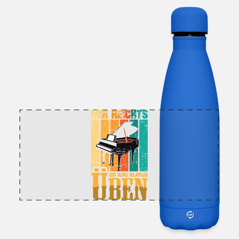 Playing the piano to the right Piano player Pianist - Matte Panoramic Thermal Bottle 500 ml - royal blue