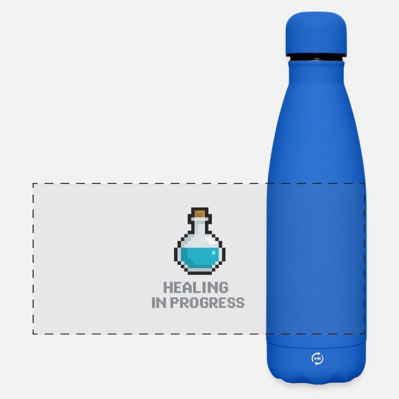 Pixel-Heiltrank - Matte Panorama Isolierflasche 500 ml - Königsblau