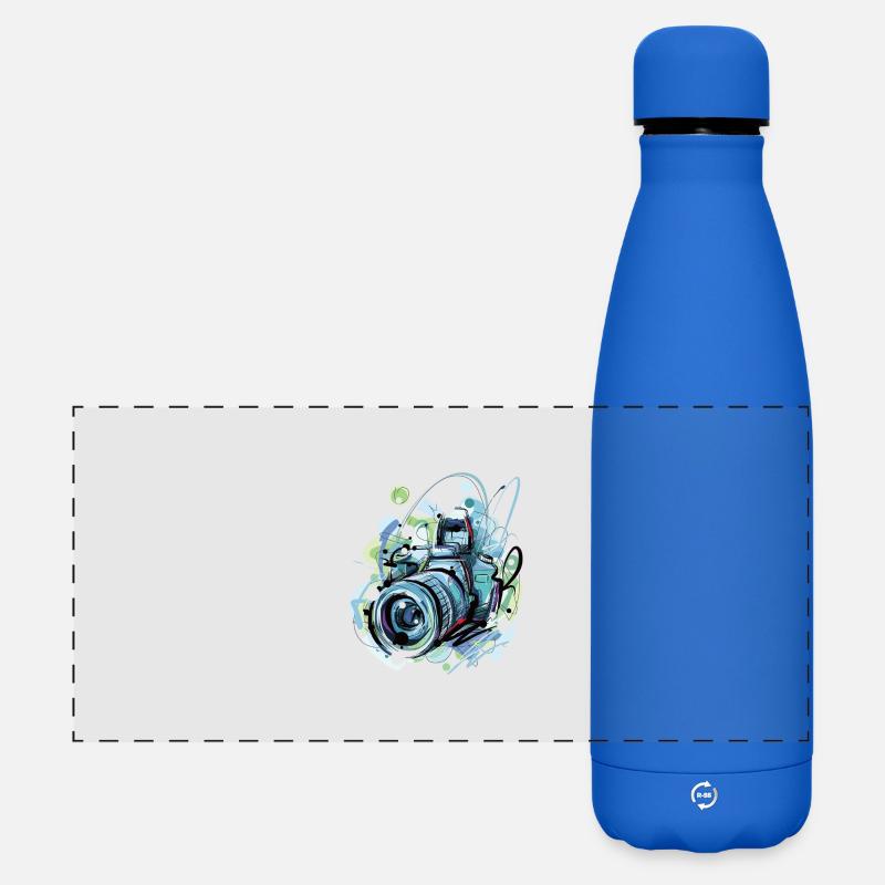 Urban Burst Camera - Matte Panoramic Thermal Bottle 500 ml - royal blue