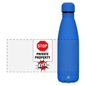 Signalisation de Propriété Privée - Gourde isotherme panoramique mate 500 ml - bleu roi - Devant