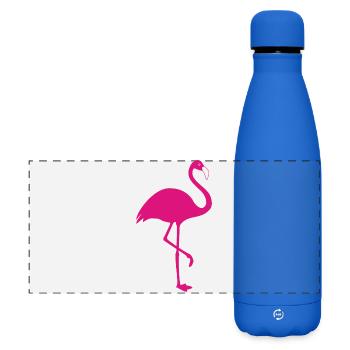 Flamingo pink Sommer Sonne Strand - Matte Panorama Isolierflasche 500 ml - Königsblau - Vorne
