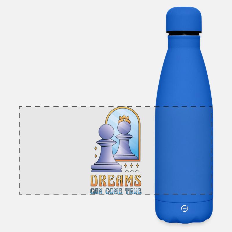 Dreams Can Come True Chess Pawn - Matte Panoramic Thermal Bottle 500 ml - royal blue