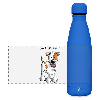 Jack Russell Terrier - Gourde isotherme panoramique mate 500 ml - bleu roi - Devant