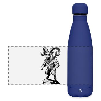 Randonneurs Alpinistes Montagnes Capricorn Buck - Gourde isotherme panoramique mate 500 ml - bleu foncé  - Devant