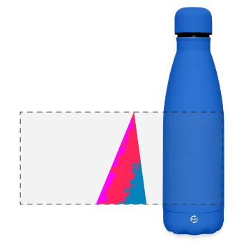 Couleurs unies, abstraites, couleurs géométriques - Gourde isotherme panoramique mate 500 ml - bleu roi - Devant